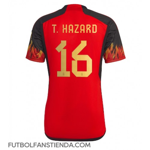 Bélgica Thorgan Hazard #16 Primera Equipación Mundial 2022 Manga Corta